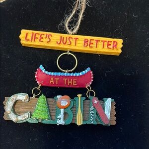 Rustic Cabin Holiday Ornament - Multicolor